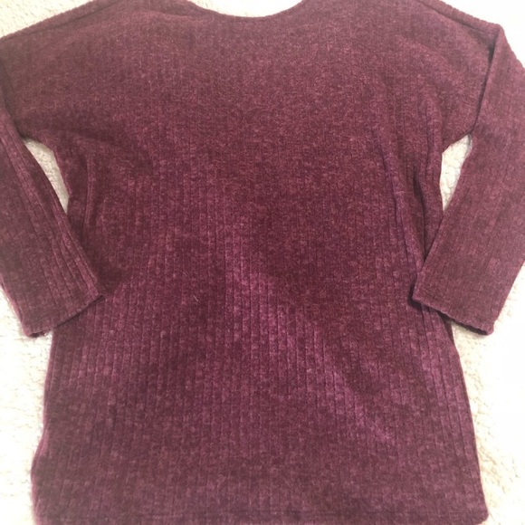 ONE LEFT! Burgundy Twist Back Sweater - Picture 4 of 4